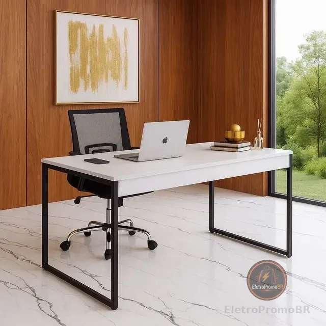 Mesa Moderna Para Escritório Office Estilo Industrial 1,20m