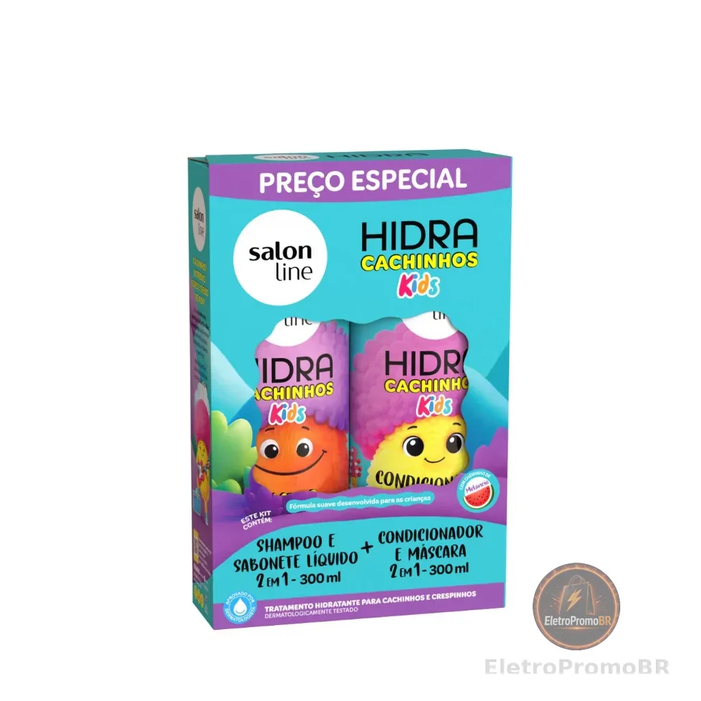 Kit Shampoo e Condicionador Hidra Kids Cachinhos 300ml