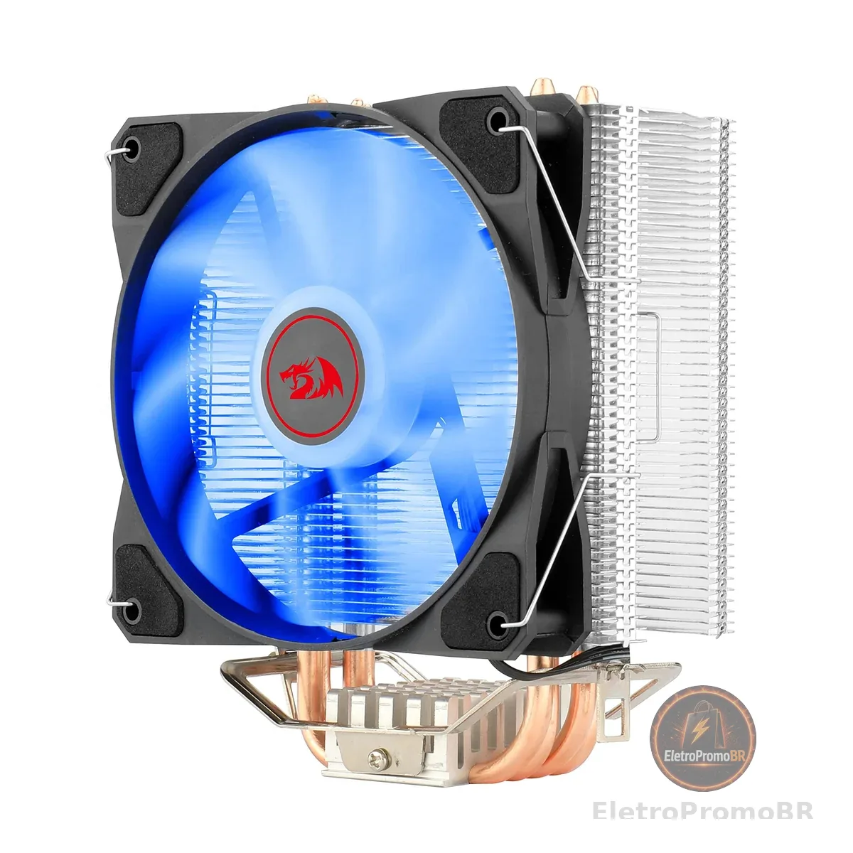 Aircooler Redragon Tyr Preto com LED Azul Fan de 120mm CC-9104B