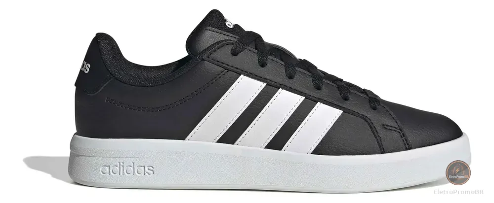 Tênis Feminino Grand Court Base 3.0 adidas Cblack/ftwwht/cblack Liso 37 Br