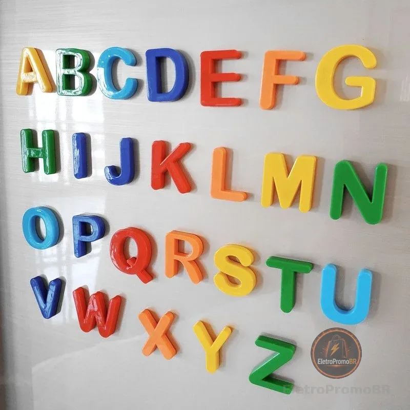 LETRAS ALFABETO MAGNETICO EDUCATIVO INFANTIL 26 PEÇAS Letras /37 PEÇAS Número