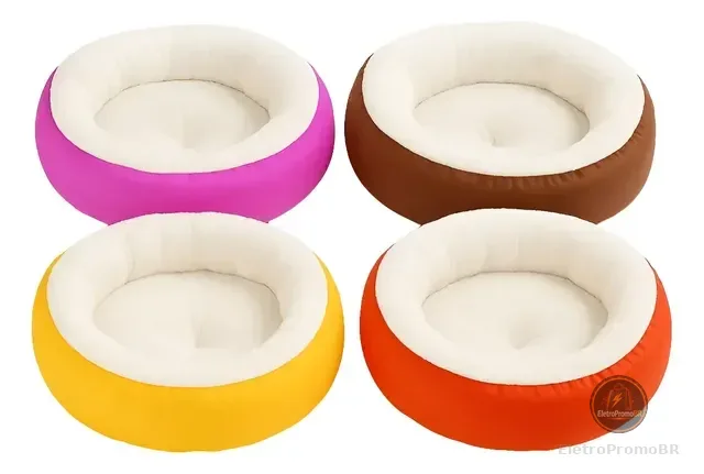 Caminha Redonda Pet Sherpa Cama Para Cães Gatos Macia Quente