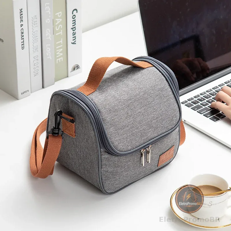 Bolsa Térmica Com Alça Lanche Bebida Lancheira Portátil