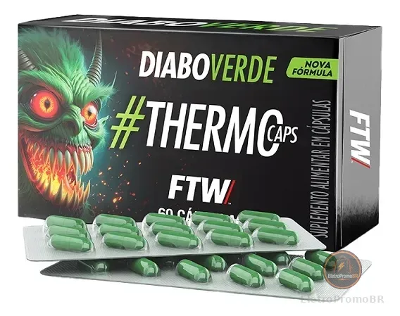 Termogenico ThermoCaps 200mg 60caps FTW - DIABO VERDE