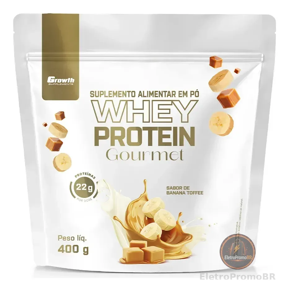 Whey Protein Gourmet 400g Growth Supplements - Banana Toffee Banana Toffee