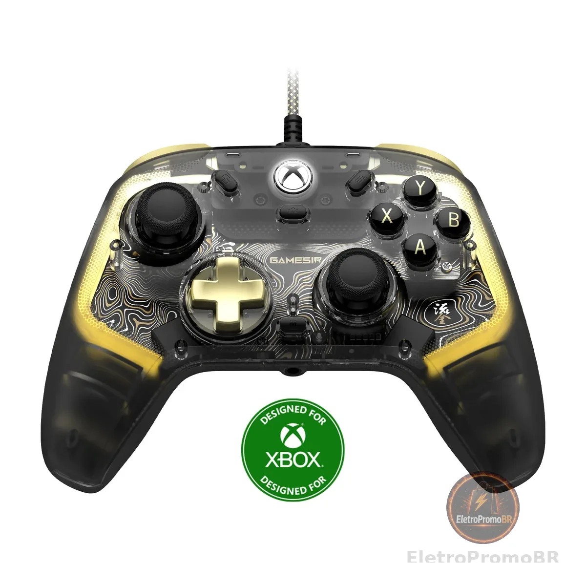 GameSir Kaleid Flux Enhanced Wired Controller for Xbox, iluminação RGB e joystick de efeito Hall, compatível com Xbox Series X|S, Xbox One, Windows 10/11 PC - Licenciado oficialmente