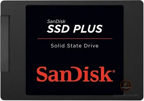 SSD 1TB Sata 3.0 6 GB/s Interno SanDisk Plus SDSSDA-1T00-G27 2,5 Polegadas Velocidade de Leitura Até 535 MB/s e Gravação Até 350 MB/s Preto
