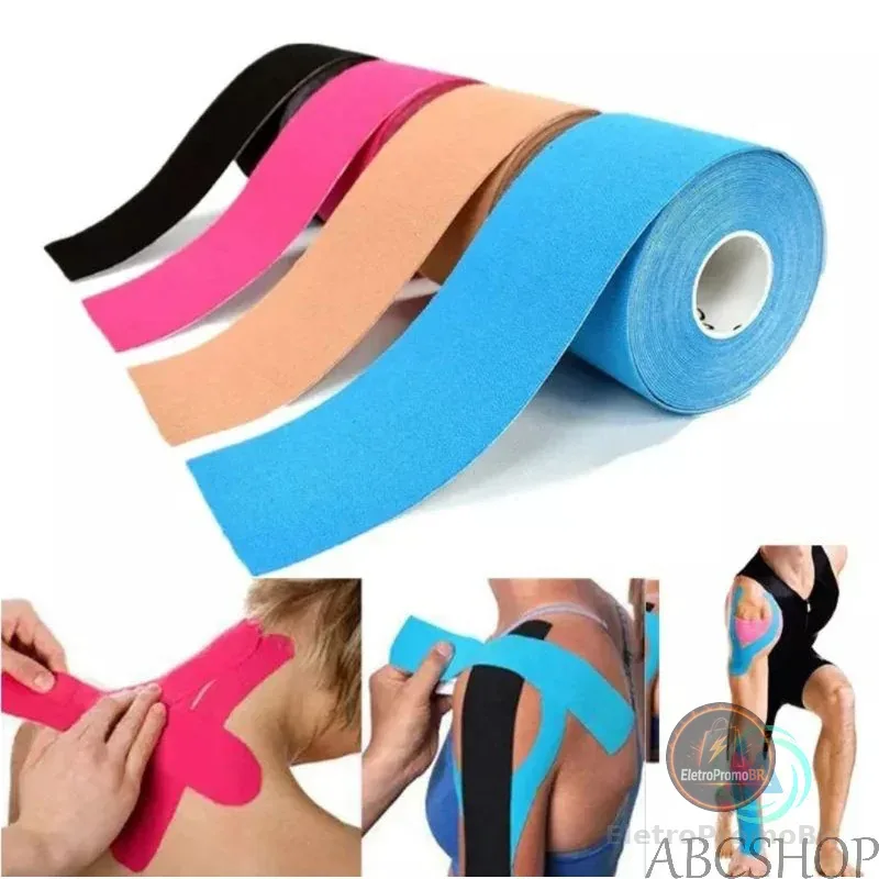 1/2/3 Bandagem Elástica 5Cm X 3M/5M - Fita Kinesio Tape Fisioterapia