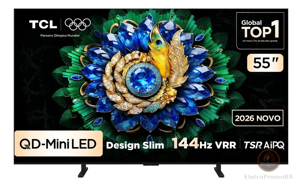 Smart Tv Tcl 55" Qled Mini Led 4k A400m Bluetooth 55a400m