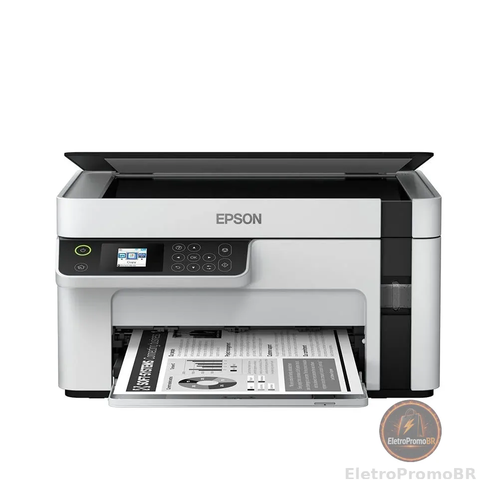 Multifuncional Epson EcoTank M2120 - Tanque de Tinta Monocromática, Wi-Fi Direct, Duplex Automático, Bivolt