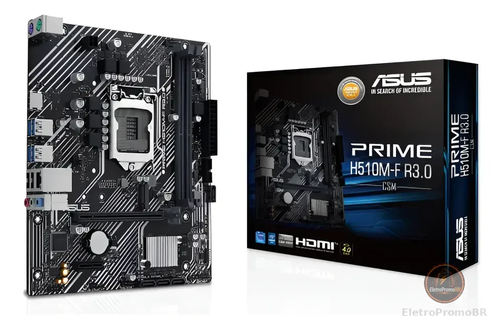 Placa-Mãe Asus Prime H510M-F para Intel LGA 1200 DDR4 Micro ATX