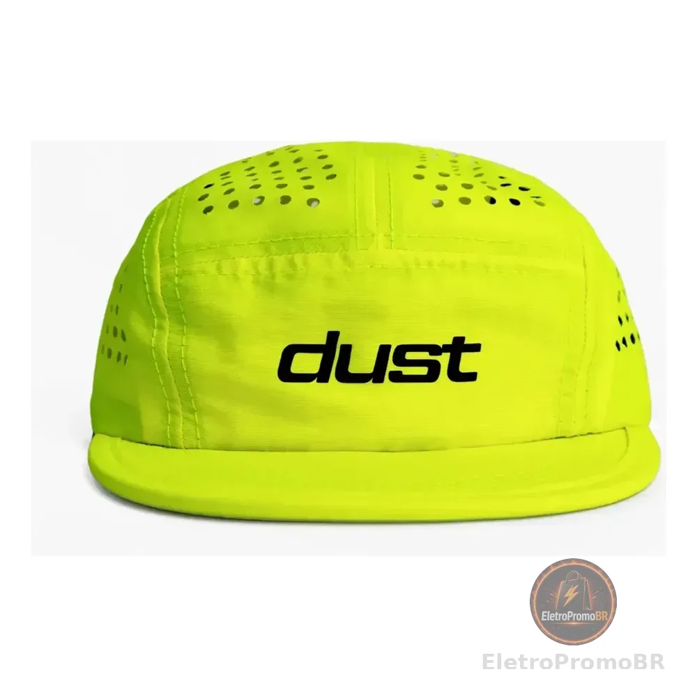 Boné Five Panel Performance Airtech Corrida Aba Curta Dust Amarelo Un Liso