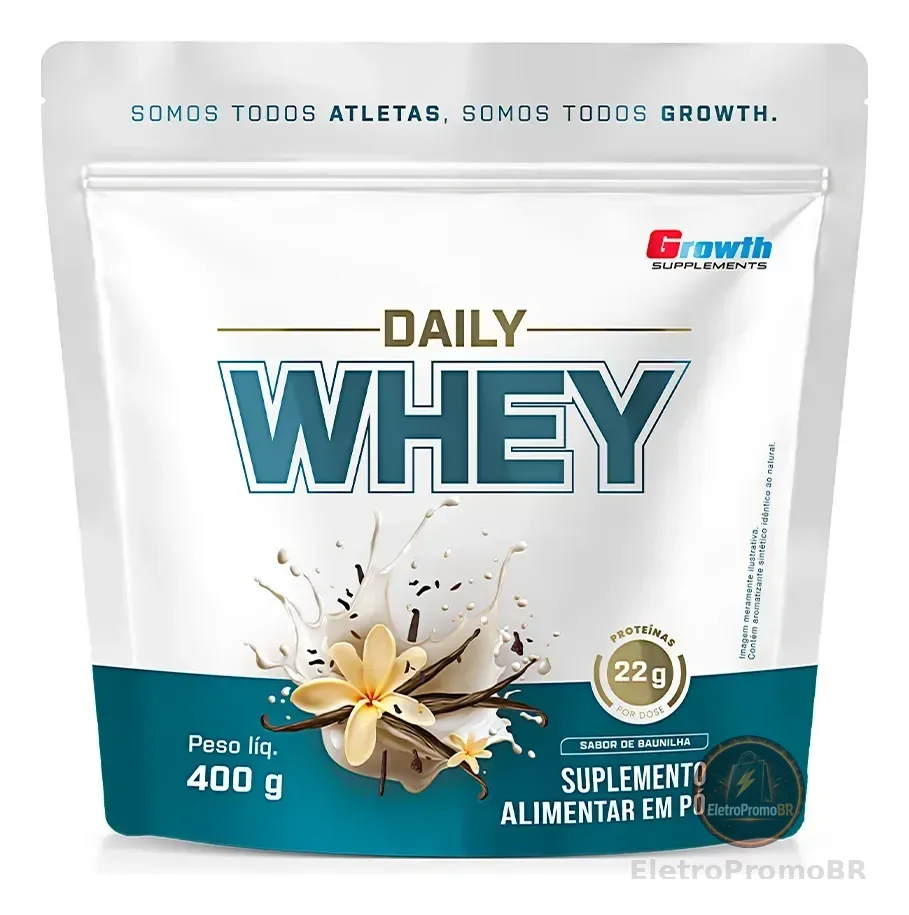 Daily Whey Protein 400g Growth Supplements Baunilha