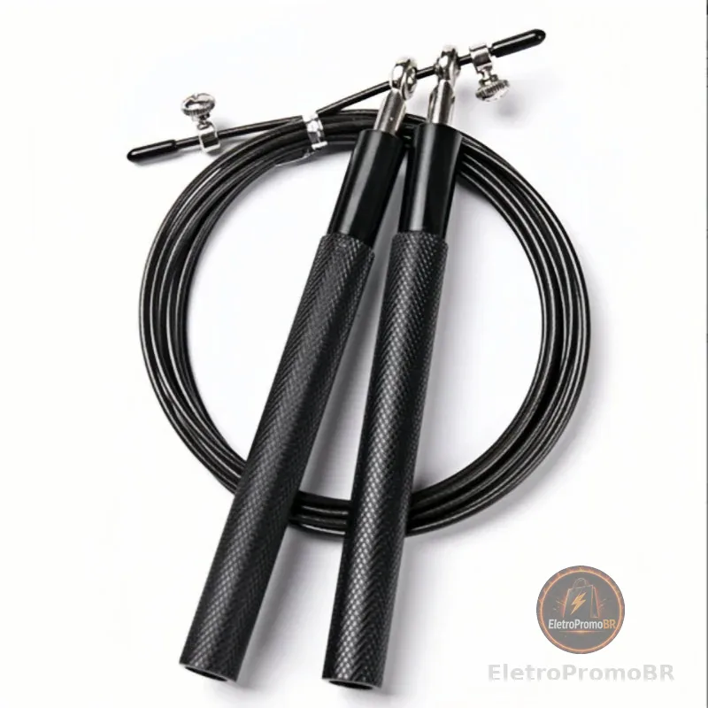 1 Kit Corda Pular Profissional 3 Metro AçO Rolamento PromoçãO