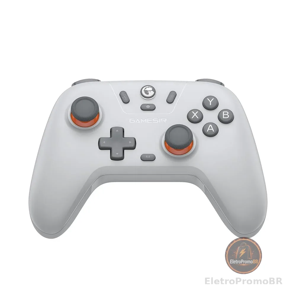 GameSir Nova Lite Controle Bluetooth e Sem Fio 2.4G para PC Windows, Celular Android iPhone, Nintendo Switch e Steam Deck, Gamepad com Hall Effect Anti-Drift, Turbo, Vibração, Dongle USB - Cinza