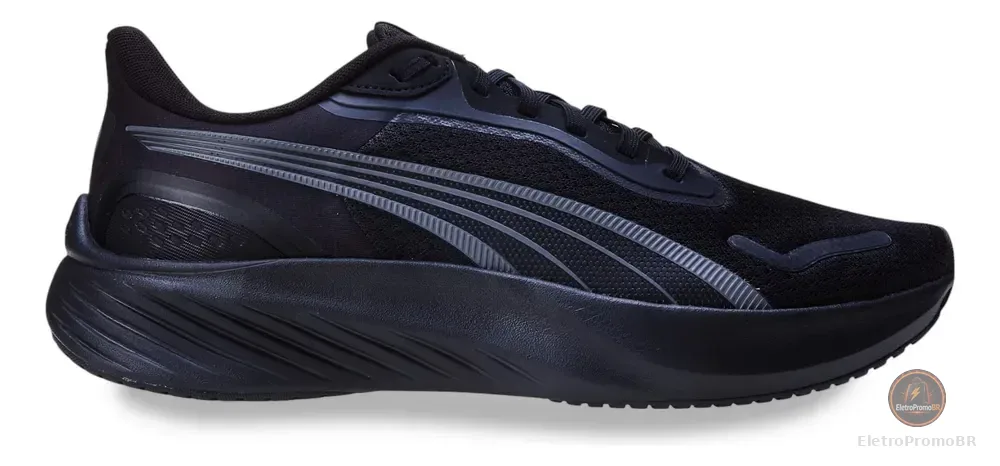 Tênis Masculino Pounce Lite Running Puma Puma Black-cool Dark Gray Liso 42 Br