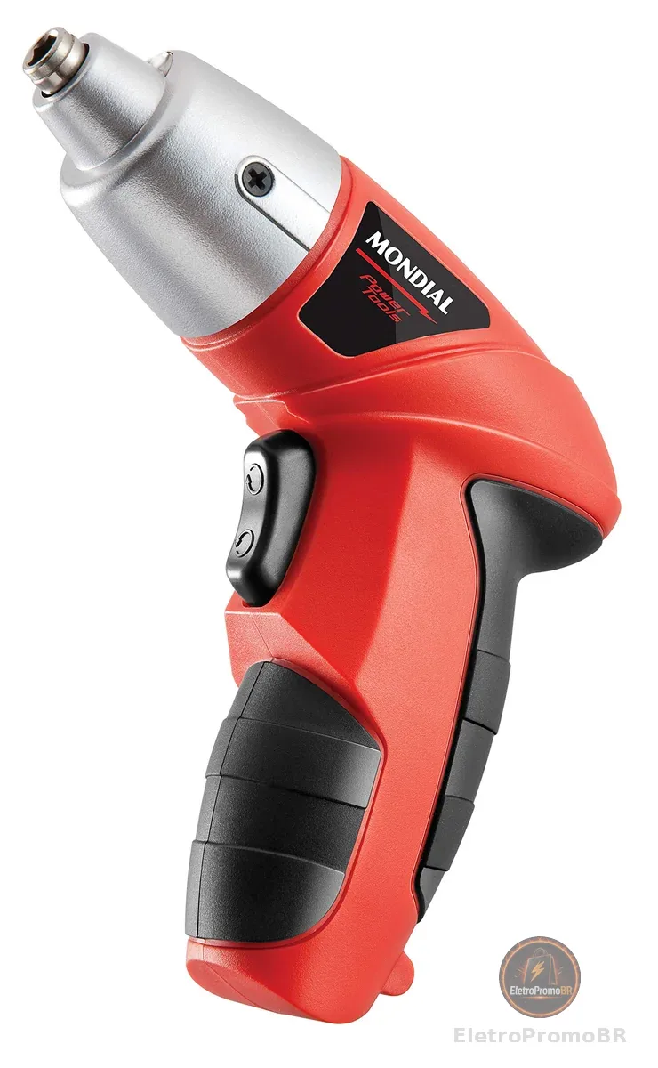 Parafusadeira Recarregável, Mondial, Vermelho/Preto, 4,8V, Bivolt - FPF-05