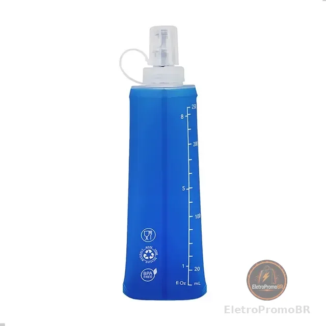 Garrafa Dobrável 250ml Ciclismo Corrida Caminhada Hidratação
