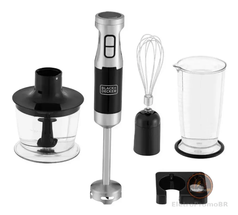 Mixer Vertical 3 em 1 BLACK+DECKER MK600 Com Design em Inox Preto