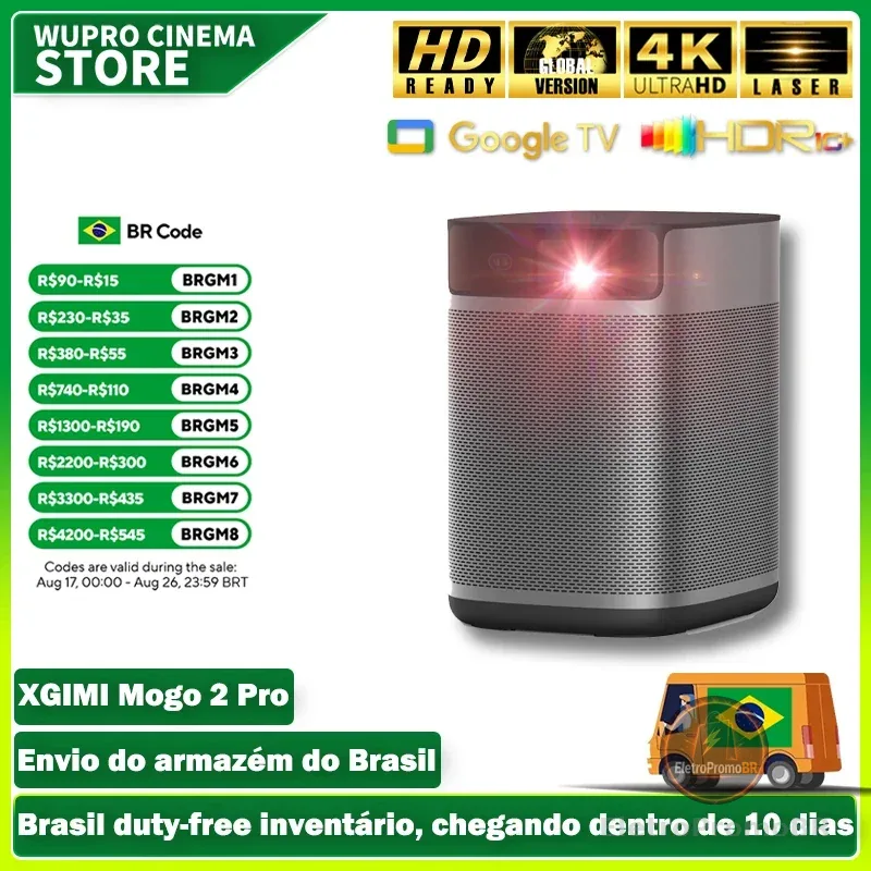 Projetor XGIMI Mogo2 Pro 4K com Sistema GoogleTV, Laser DLP Nativo 1920P Mini FHD para Home Theater, 430ISO Lúmens, Projetores Portáteis - AliExpress 44