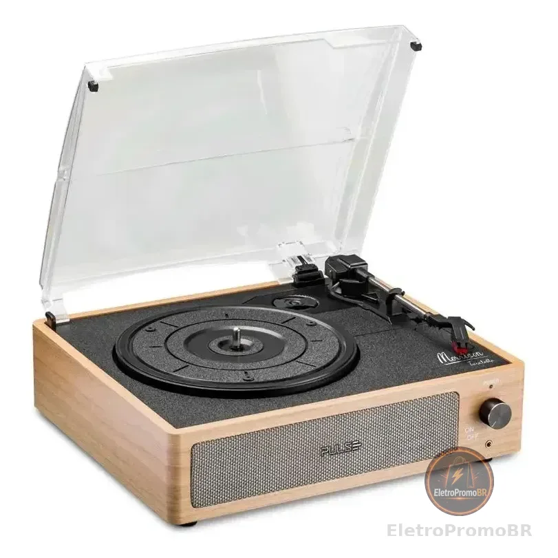 Vitrola Retro Bluetooth Pulse Morrison - Sp613 Marrom 127/220v