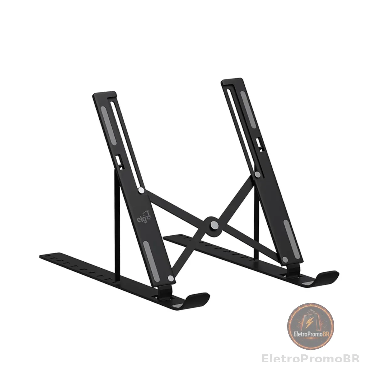 Suporte de Mesa Portátil para Notebook/Laptop de 10" a 17,3", 10 Níveis de Regulagem, Dobrável, Inclui Bolsa de Transporte, Preto, NTB8520B, ELG