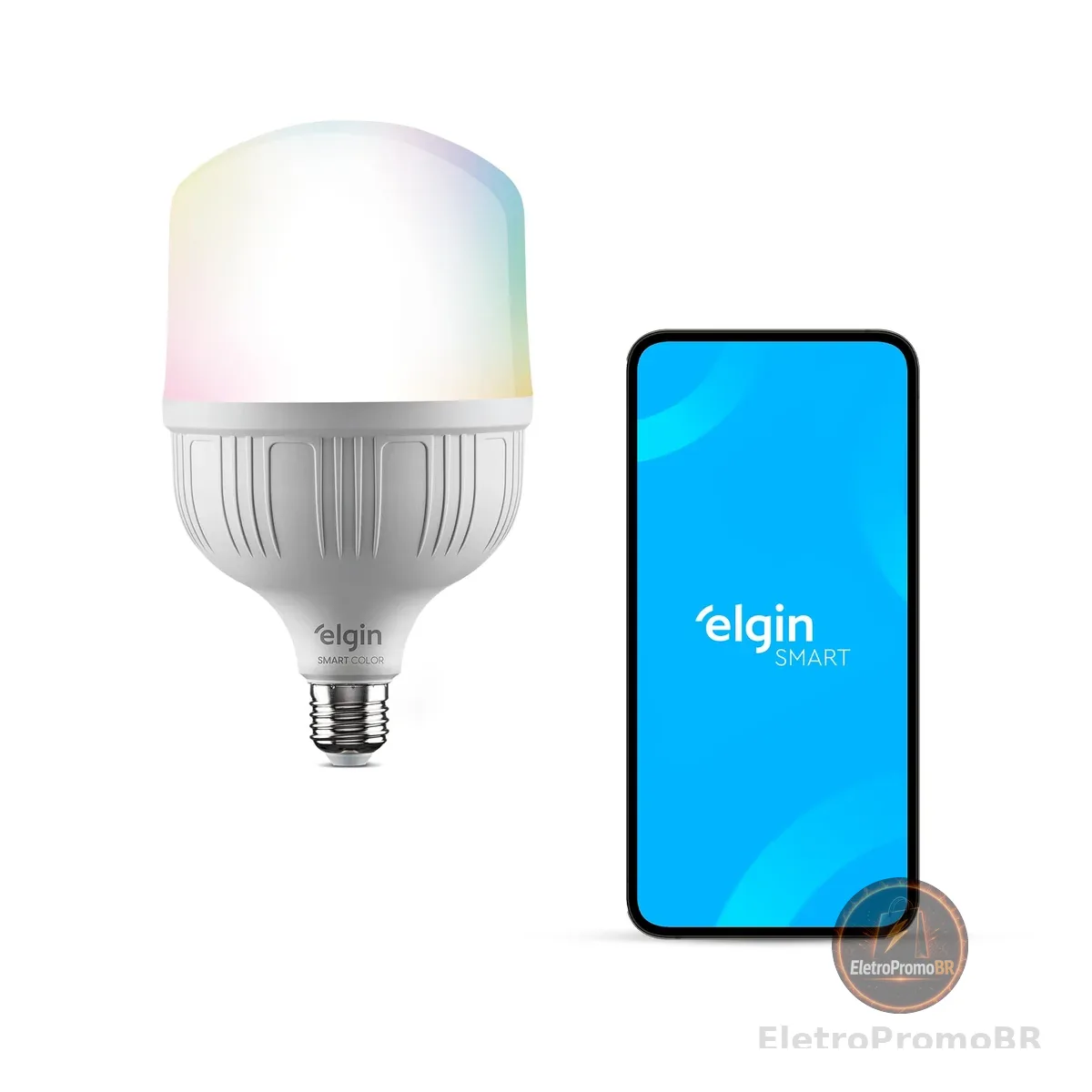 Lâmpada Inteligente Alta Potência 20W Elgin Color RGB Wifi Compatível com Alexa e Google Home