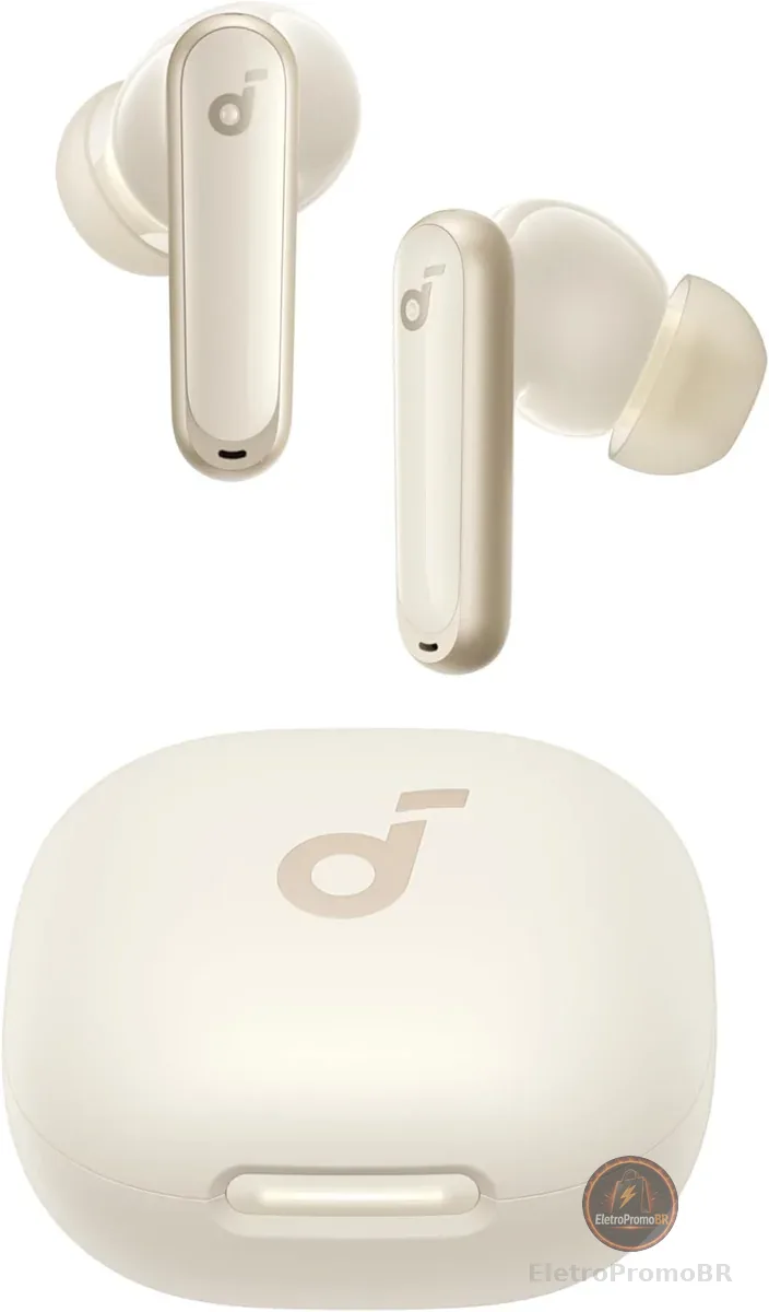 soundcore P40i da Anker, Fone de Ouvido Bluetooth 5.3 ANC Adaptativo, 60H | 6 Mics, Graves Poderosos, Estojo com Suporte, Resistência à Água, IPX5, Carregamento Sem Fio, Fone de Ouvido Sem Fio TWS