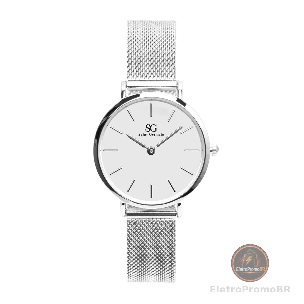 Relógio Feminino Prata Saint Germain Harlem Silver 32mm