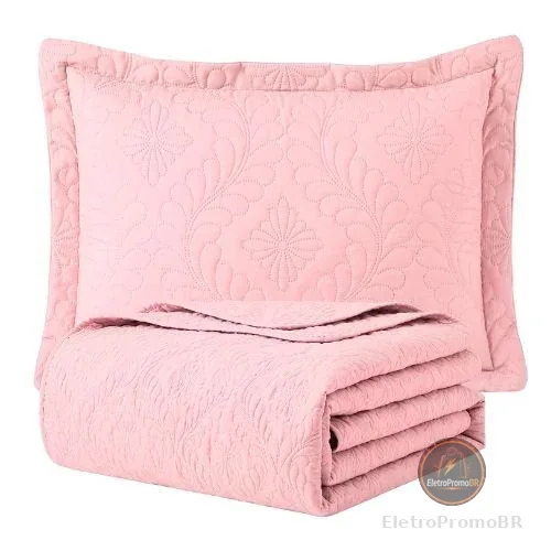 Kit Colcha Cobre Leito Luxo Matelado Casal Padrão,Queen,Solteiro,King MELHOR CUSTO BENEFÍCIO