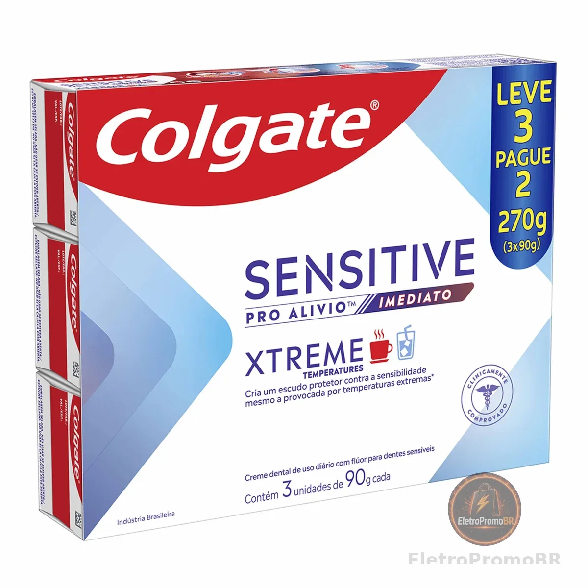 Colgate Sensitive Pro Alívio Imediato Xtreme Creme Dental, 3x90g