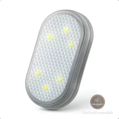 Lâmpada Led Branca Toque Adesivo Velcro Interior Carro 5v