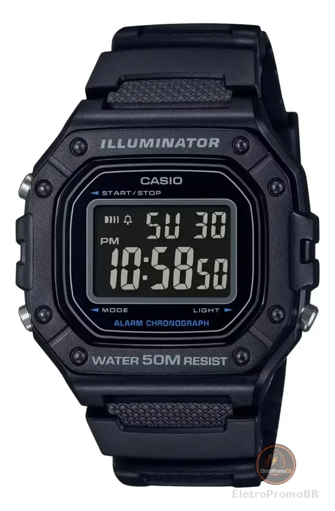 Relogio Casio Masculinoo Standar W-218h-1bvdf
