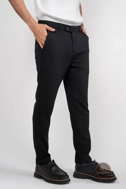 Calça Social Alfaiataria Masculina Malha Elastano Stretch
