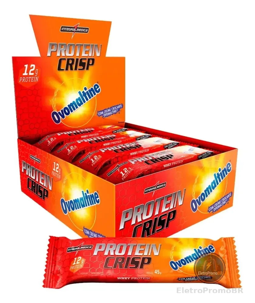 Barra Protein Crisp Ovomaltine 12 Unid Integralmédica Ovomaltine