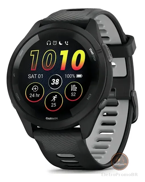 Garmin Forerunner 265 1.3 46 Mm Cinza Preto