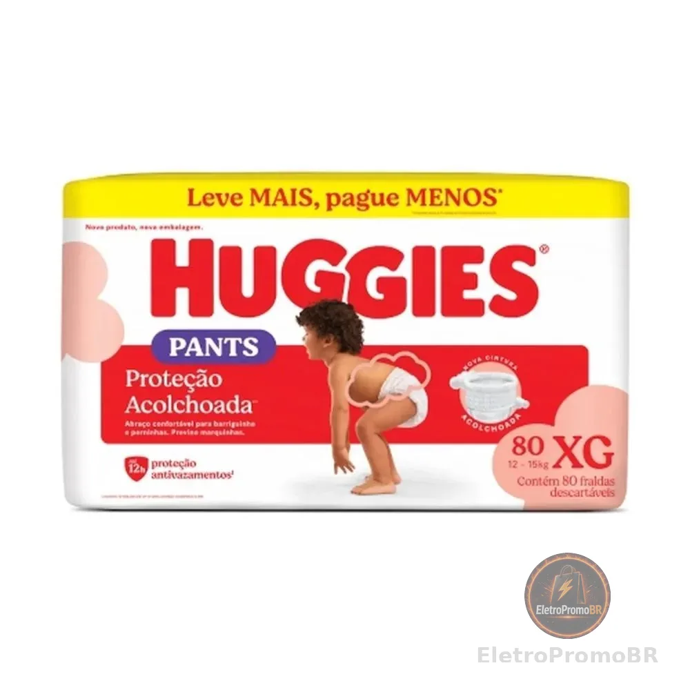 Fralda Huggies Máxima Proteção Roupinha Xg Max 80 Unidades