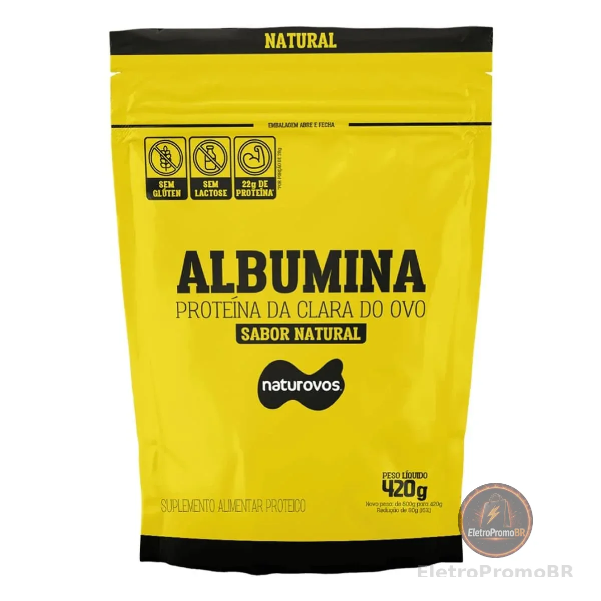 Albumina (420g) Natural - Naturovos