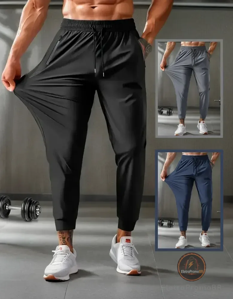 Calça Dry Fit Masculina Tecnológica Poliamida Com Elastano Preto Dry Fit P 36/38