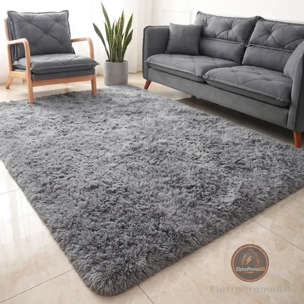 Tapete Sala 2,00x1,50 Peludo 4 Cm De Altura Shaggy Promoção