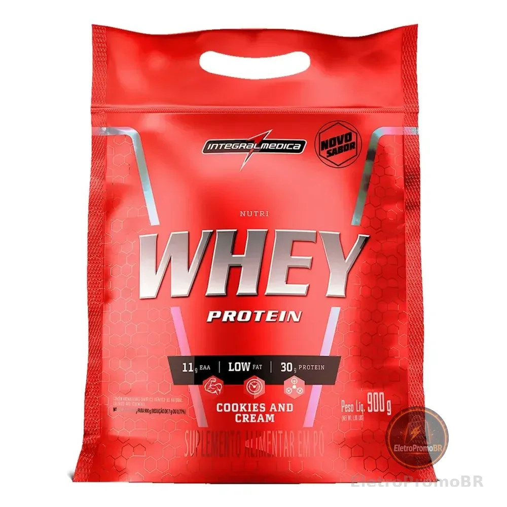 Nutri Whey Protein Pouch Cookies 900g Integralmédica Cookies & Cream