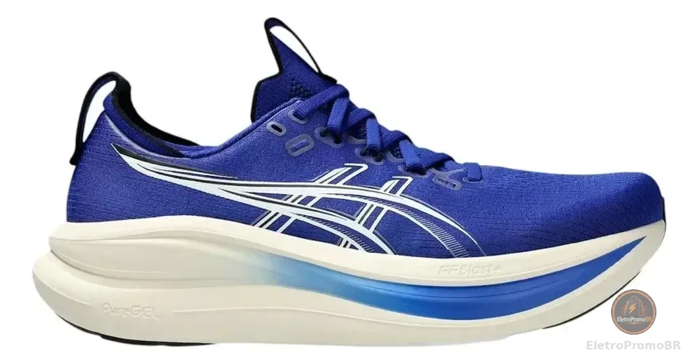 Tênis Asics Gel-nimbus 28 Masculino Azul Liso 44 Br