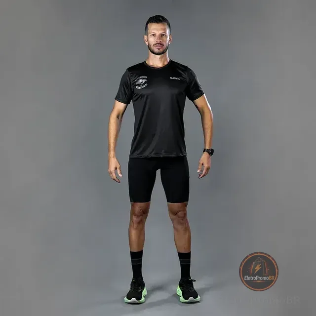 Camiseta Running Woom Garage Training Preto Masculina Ii