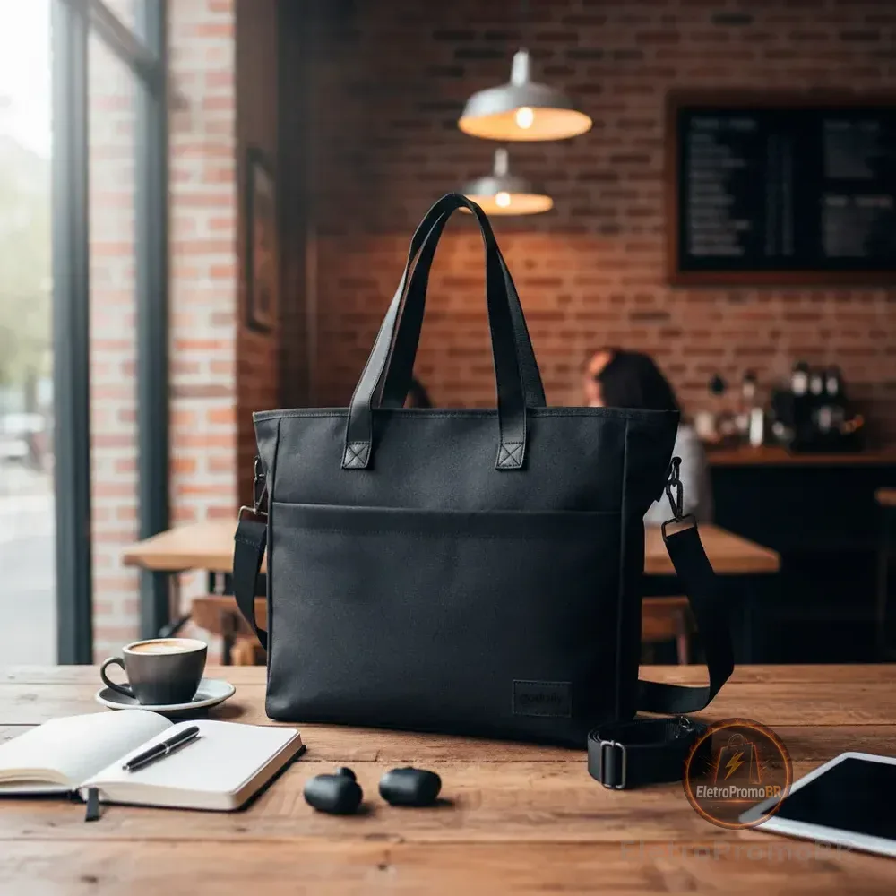Bolsa Tote Bloom Godaily Leve Moderna Transversal Feminina Preto