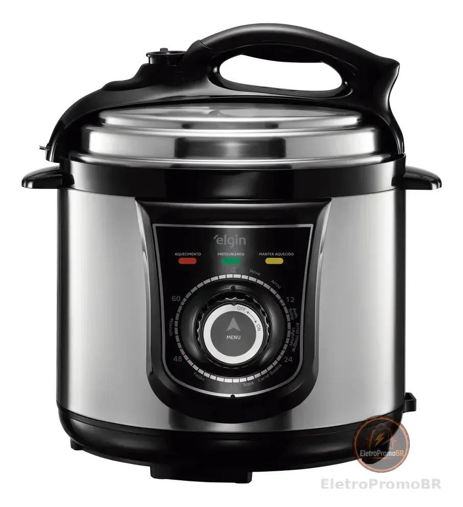 Panela Pressão Elétrica Elgin 42ppr 4 Litros 840w Aço Inox