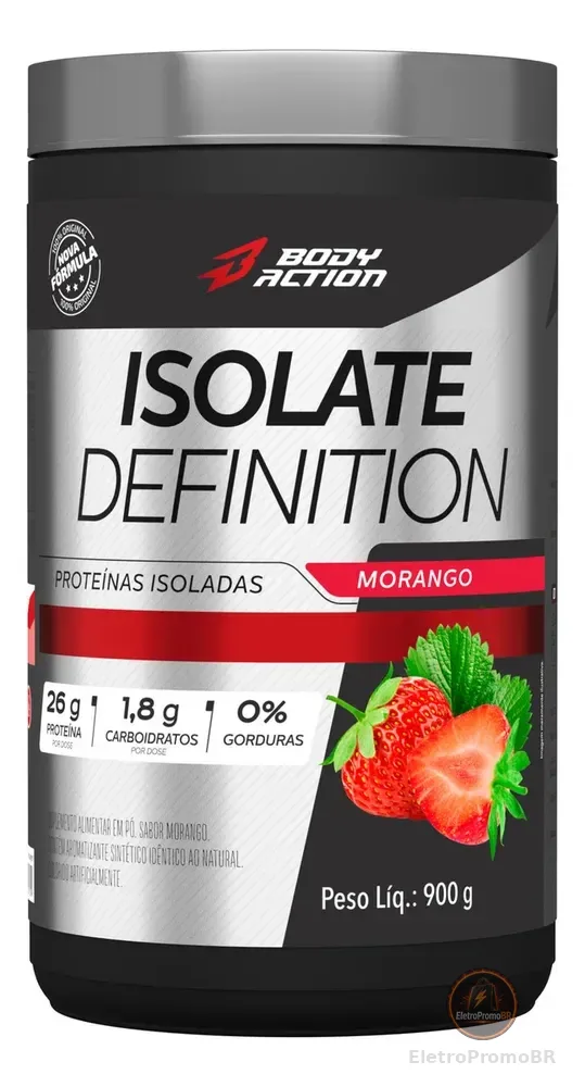 Suplemento De Proteína 26g Por Dose Isolate Definition 900g Sabor Morango