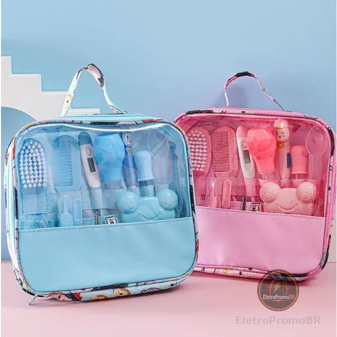 Kit 10/13 Higiene Cuidado Bebê Recém Nascido Essencial Peças Cuidados Com O Bebê Recém Cortador Escova Cabelo Unha Pente
