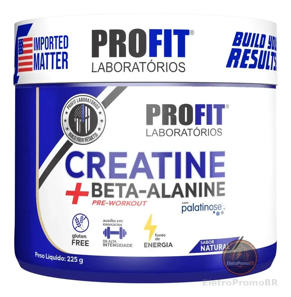 Creatina + Beta Alanina - Pote 225g - Profit Sabor Natural