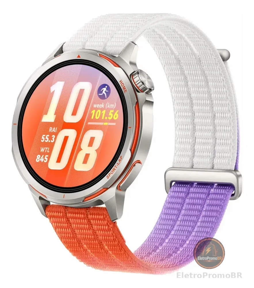 Smartwatch HUAWEI WATCH GT Runner 2 Bateria com Autonomia de Até 14 Dias Posicionamento de Precisão Modo Maratona Inteligente GPS ECG Compatível iOS e Android Laranja Inclusa uma pulseira extra