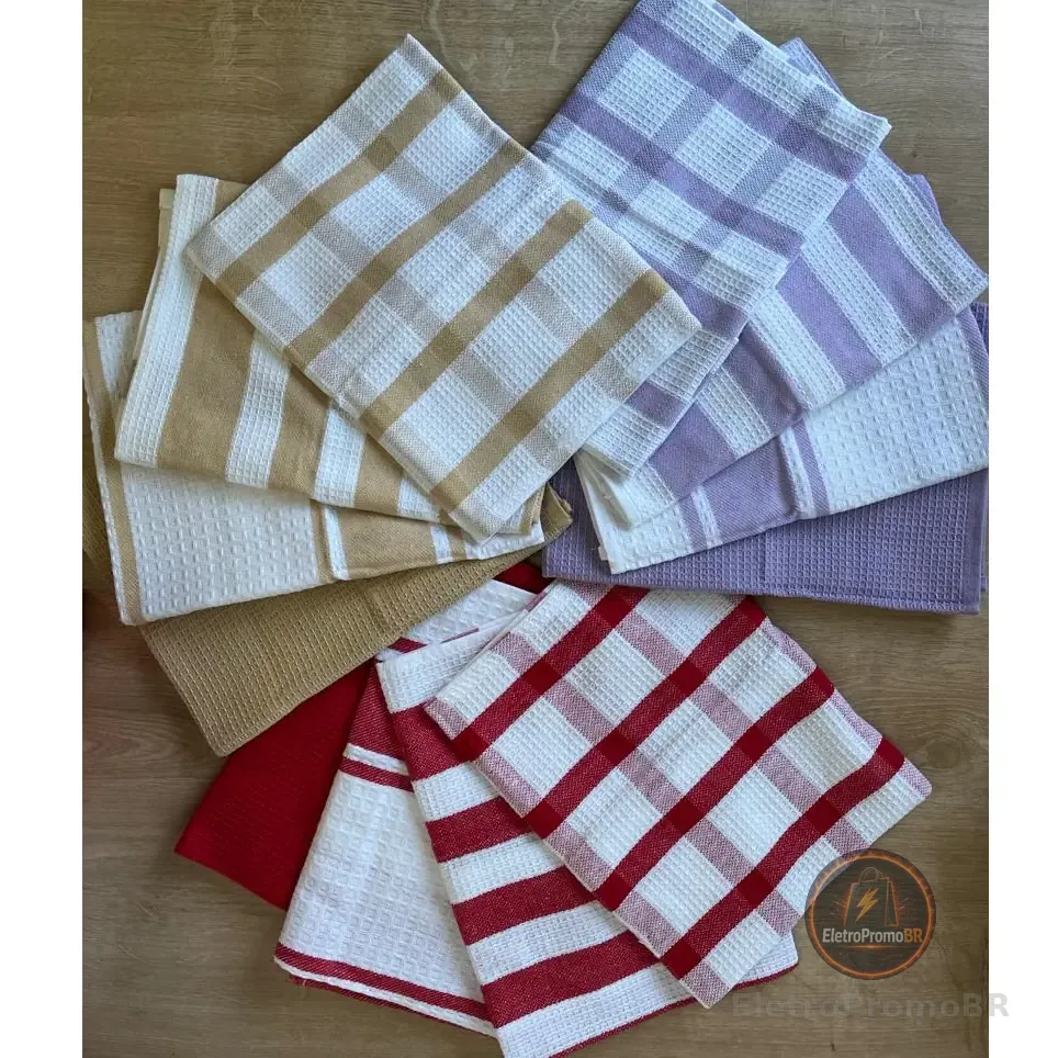 KIT 4 PANOS DE COPA ATOALHADO 60x40cm - PANO DE PRATO